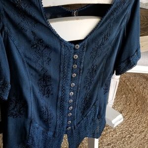 Beautiful deep blue blouse